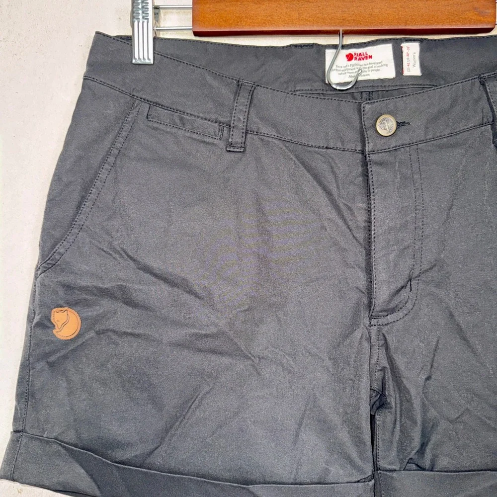 Fjallraven Womens High Coast Trail Shorts Black Hiking Outdoor EU‎ 42 US 32-33